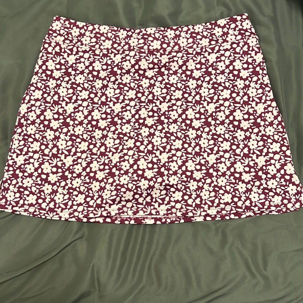 Purple floral skort